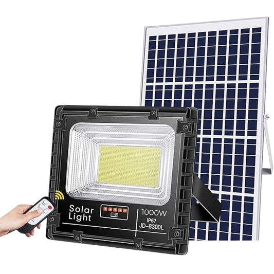 Faro Solare 1000W con pannello crepuscolare – IP67 waterproof