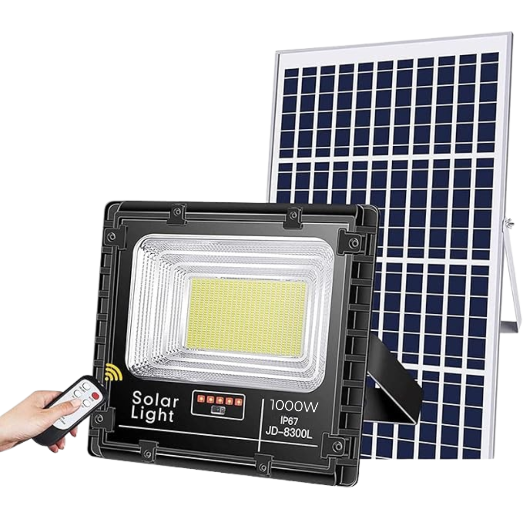 Faro Solare 1000W con pannello crepuscolare – IP67 waterproof