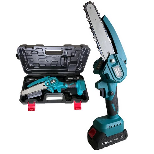 MOTOSEGA ELETTRICA con DOPPIA LAME e DOPPIA CATENA