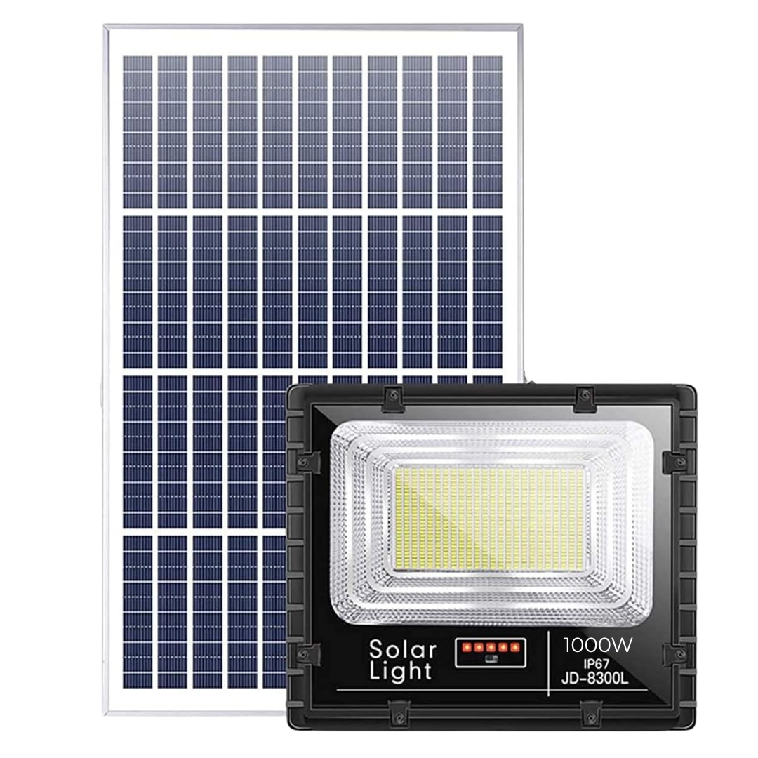 Faro Solare 1000W con pannello crepuscolare – IP67 waterproof